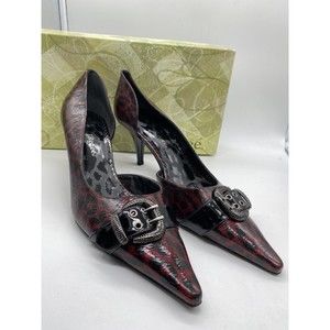 J Renee Womens  Dress Shoes Size 12 W  Animal Bow  Cushioned  Kitten Heels